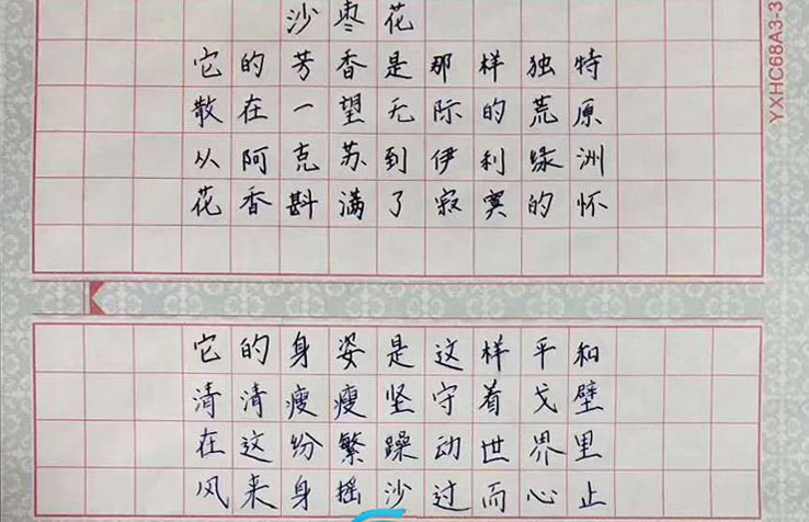 ?鋒格練字學(xué)員楷書作品展示