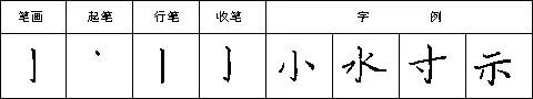 豎鉤的寫法