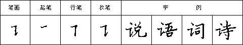橫折的寫法