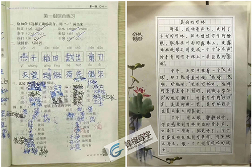 重慶鋒格練字加盟分校學(xué)員硬筆字練前與練后效果對(duì)比