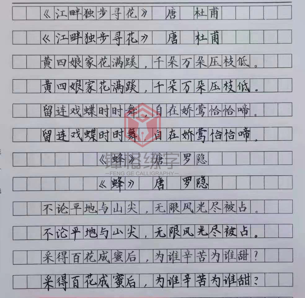 鋒格硬筆書法